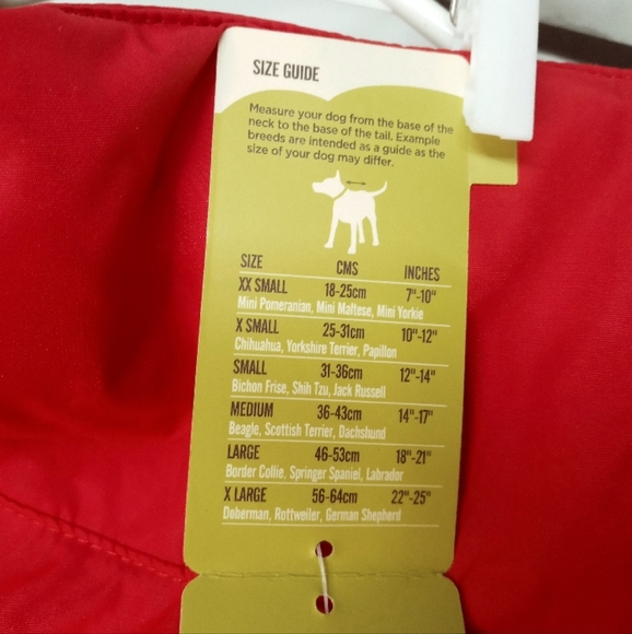 NWT 🐕‍🦺 L Fleece Lined, Water Resistant, Red Dog Coat | Size LARGE - Picture 5 of 8